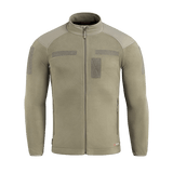 M-Tac Combat Fleece Polartec -takki beigenä, YKK-vetoketjut ja Velcro-paneelit, täydellinen taktiseen ja arkikäyttöön.