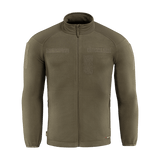 M-Tac Combat Fleece Polartec -takki oliivinvihreänä, YKK-vetoketjut ja Velcro-paneelit. Sopii taktiseen käyttöön ja lämmönsäätelyyn.