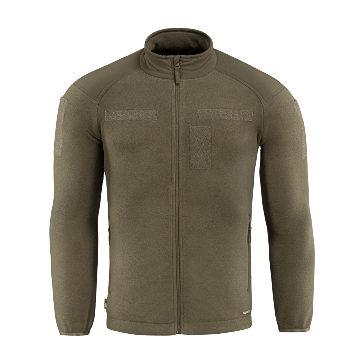 M-Tac Combat Fleece Polartec -takki oliivinvihreänä, Polartec® fleece ja YKK-vetoketjut. Sopii taktiseen käyttöön.