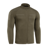 M-Tac Combat Fleece Polartec -takki vihreänä, YKK-vetoketjut ja joustavat hihansuut, sopii taktiseen käyttöön.