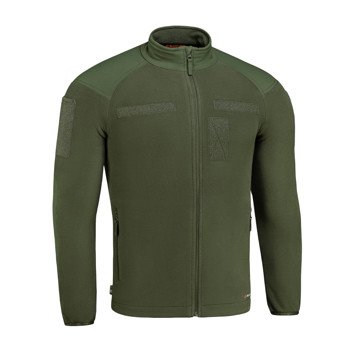 M-Tac Combat Fleece Polartec -takki oliivinvihreänä, valmistettu 200 g/m² Polartec-fleecestä, YKK-vetoketjut ja tarrapaneelit.