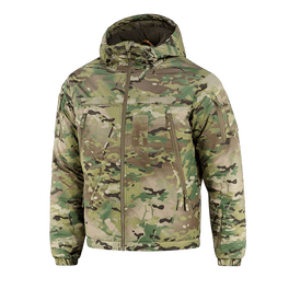 M-Tac Alpha Gen.IV Pro Primaloft -talvitakki alkuperäisessä Multicam-kuosissa, kestävä, vettähylkivä ja sopii kylmiin olosuhteisiin jopa -20°C.