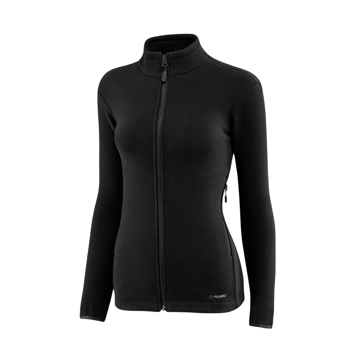 M-Tac Sweater Nord Fleece Polartec naisten malli mustana, suunniteltu lämmön ja toiminnallisuuden kannalta. Valmistettu Polartec® 200 Series -fleecestä.