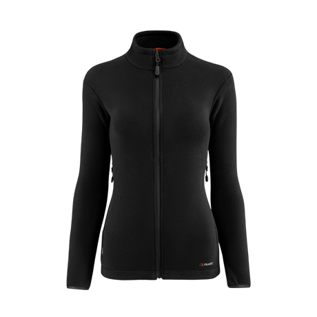 M-Tac Sweater Nord Fleece Polartec naisten malli mustana pitkällä vetoketjulla ja pystykauluksella naisten mukavuutta ja lämpöä varten.