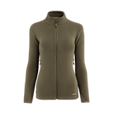M-Tac Sweater Nord Fleece Polartec naisten malli oliivinvihreänä, suunniteltu mukavuuteen ja lämpöön Polartec® 200 Series -fleecellä ja YKK-vetoketjulla.
