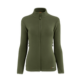 M-Tac Sweater Nord Fleece Polartec -naisten oliivinvihreä, YKK-vetoketjulla ja pystykauluksella, valmistettu Polartec 200 Series -fleecestä