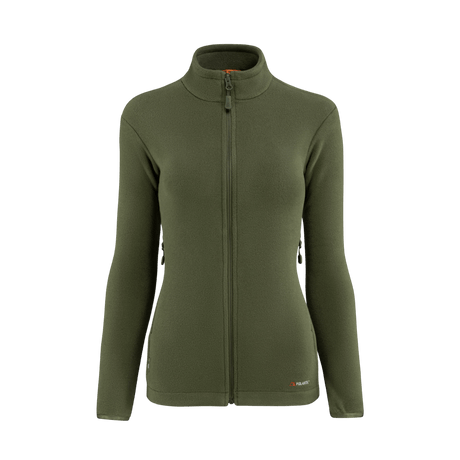 M-Tac Sweater Nord Fleece Polartec -naisten oliivinvihreä, YKK-vetoketjulla ja pystykauluksella, valmistettu Polartec 200 Series -fleecestä