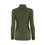 M-Tac Sweater Nord Fleece Polartec -naisten oliivinvihreä takaa, valmistettu Polartec® 200 Series -fleecestä, pystykaulus ja pitkät hihat