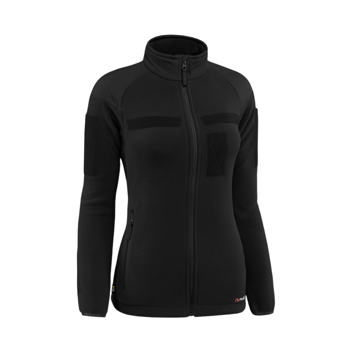 M-Tac Combat Fleece -takki Polartec Dame musta, tiukka malli hengittävällä Polartec-fleeceellä ja taktisten velcro-alueiden kanssa, galleria-asento 1.