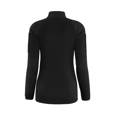 M-Tac Combat Fleece -takki Polartec Dame musta, tiukka malli Polartec-fleeceellä ja NIJ-sertifioinnilla, nähtynä takaa, galleria-asento 1.