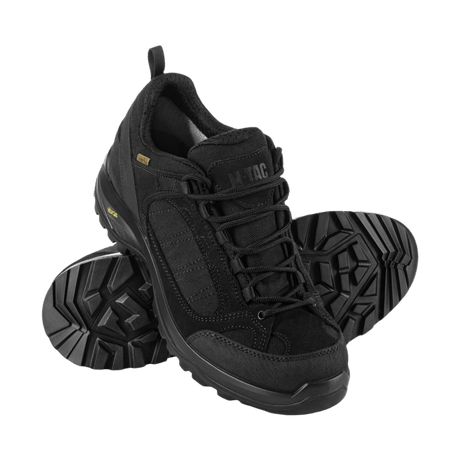 M-Tac Sneakers Tactical Demi-Season Pro Line mustina, Vibram-pohjat, soveltuu harjoitteluun ja taktisiin tehtäviin.