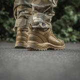 M-Tac Sneakers Tactical Demi-Season Pro Line ruskeana suede- ja Cordura-materiaaleista Vibram-pohjalla, sopii harjoitteluun ja vaellukseen.