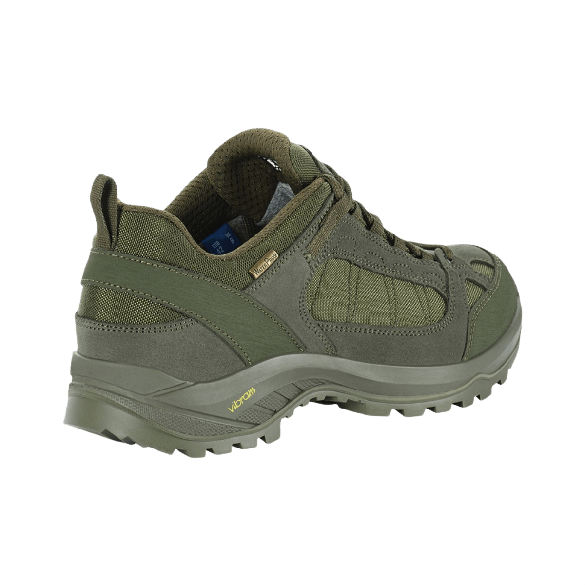 M-Tac Sneakers Tactical Demi-Season Pro Line oliivinvihreänä, kestävä suede- ja Cordura-päällinen sekä Vibram-pohja harjoitteluun ja vaellukseen.