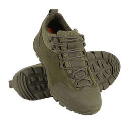 M-Tac Tactical Sneakers Patrol R Vent, oliivinvihreä, trekkingiin, juoksuun ja ulkoiluun; kestävä nahka ja hengittävä 3D-mesh.