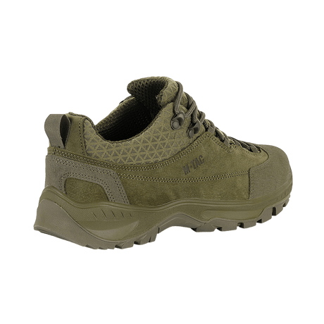 M-Tac Tactical Sneakers Patrol R Vent, vihreä, sopivat trekkingiin ja ulkoiluun; kestävä nahka ja hengittävät mesh-paneelit.