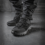 M-Tac Tactical Sneakers Patrol R Vent, musta, trekkingiin ja arkeen; kestävä nahka ja hengittävät mesh-paneelit.
