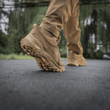 M-Tac Tactical Sneakers Patrol R Vent ulkoreitillä: kestävä nahka ja hengittävät 3D-mesh-paneelit kestävyydelle ja mukavuudelle.