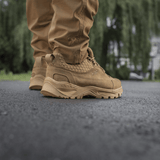 M-Tac Tactical Sneakers Patrol R Vent, ruskeat kengät trekkingiin ja ulkoiluun; mokkanahka ja hengittävä mesh luonnonympäristössä.
