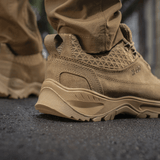M-Tac Tactical Sneakers Patrol R Vent, mokkanahka ja hengittävä 3D-mesh, liukastumaton pohja; takapäästä nähtynä.