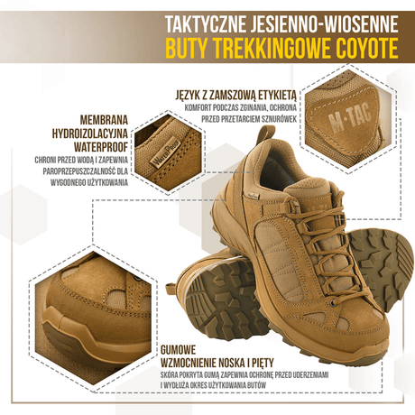 Tactical Sneakers Demi-Season – Kevyt ja mukava, ihanteellinen trekkingiin ja ulkokäyttöön. Modernit ja kulutusta kestävät kengät kaupunkiin ja luontoon.
