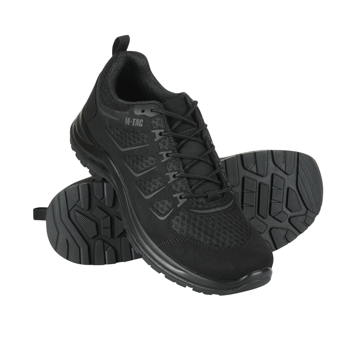 M-Tac Tactical Sneakers IVA mustana – kevyet retkeilytennarit ulkoiluun, hengittävä mesh ja vahvistettu kärki ja kantapää.