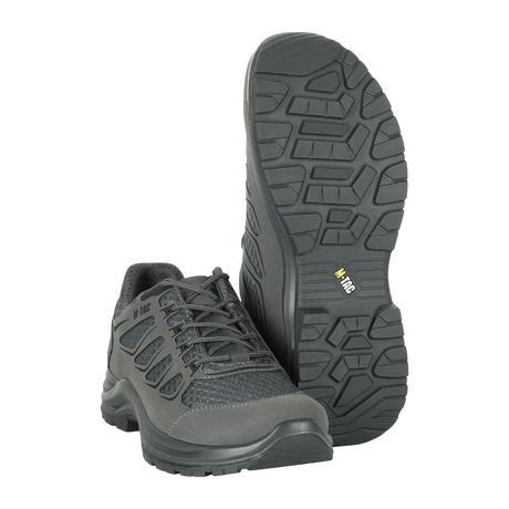 M-Tac Tactical Sneakers IVA harmaana, hengittävä verkko ja kulutusta kestävä pohja, sopii vaellukseen ja kesäkäyttöön.