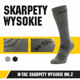 M-Tac Høje Sokker Mk.2 korkeat sukat trekkingiin maksimaalisella tuella ja mukavuudella.