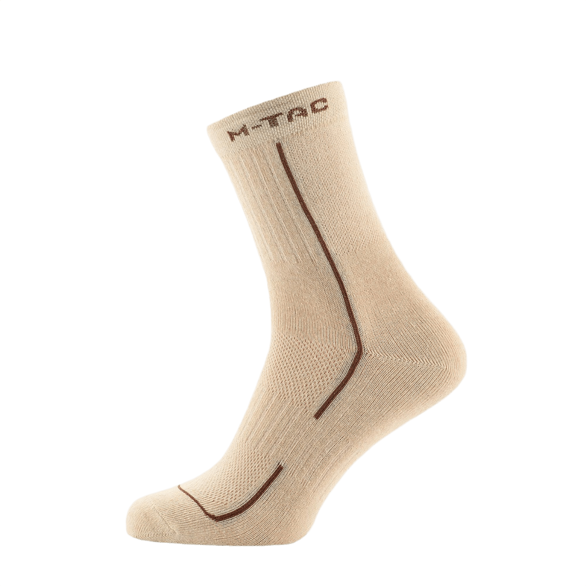 M-Tac Letvægtssokker Mk.3 beige, ohuet ja hengittävät kesäsukat sopivat vaellukseen, ergonominen muotoilu ja hyvä istuvuus.