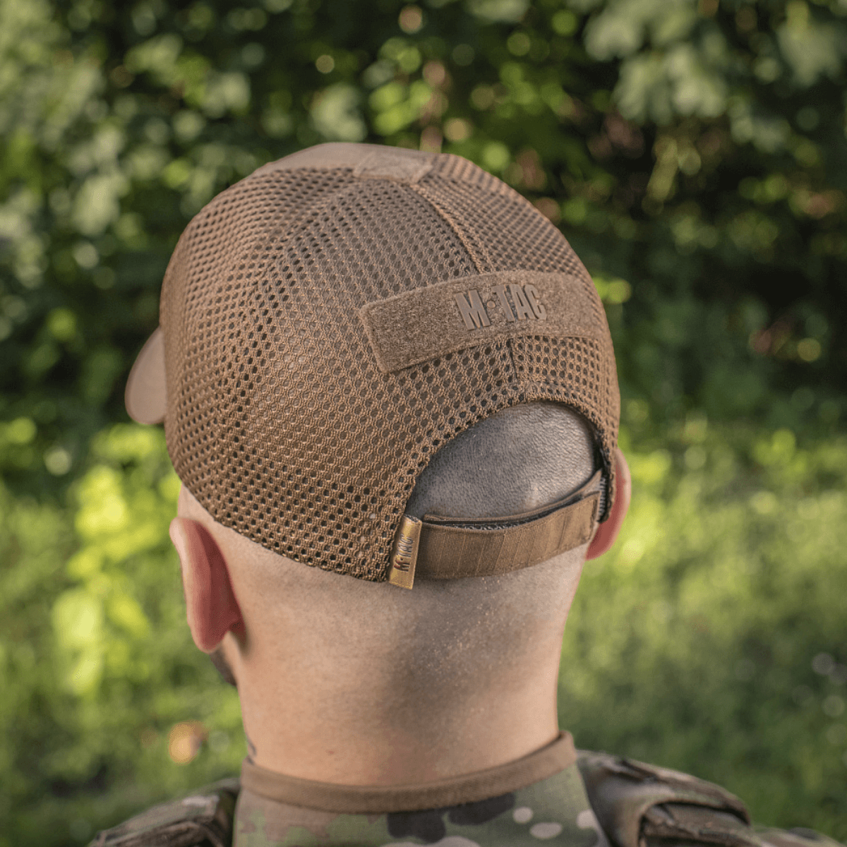 M-Tac Baseball Cap Ripstop Elite Flex ruskea ripstop takana ventilointiverkko ja säädettävä suljenta, galleria-asento 1