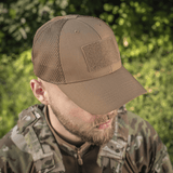 M-Tac Baseball Cap Ripstop Elite Flex ruskea ripstop verkkopaneeleilla, hengittävä ja säädettävä, galleria-asento 1