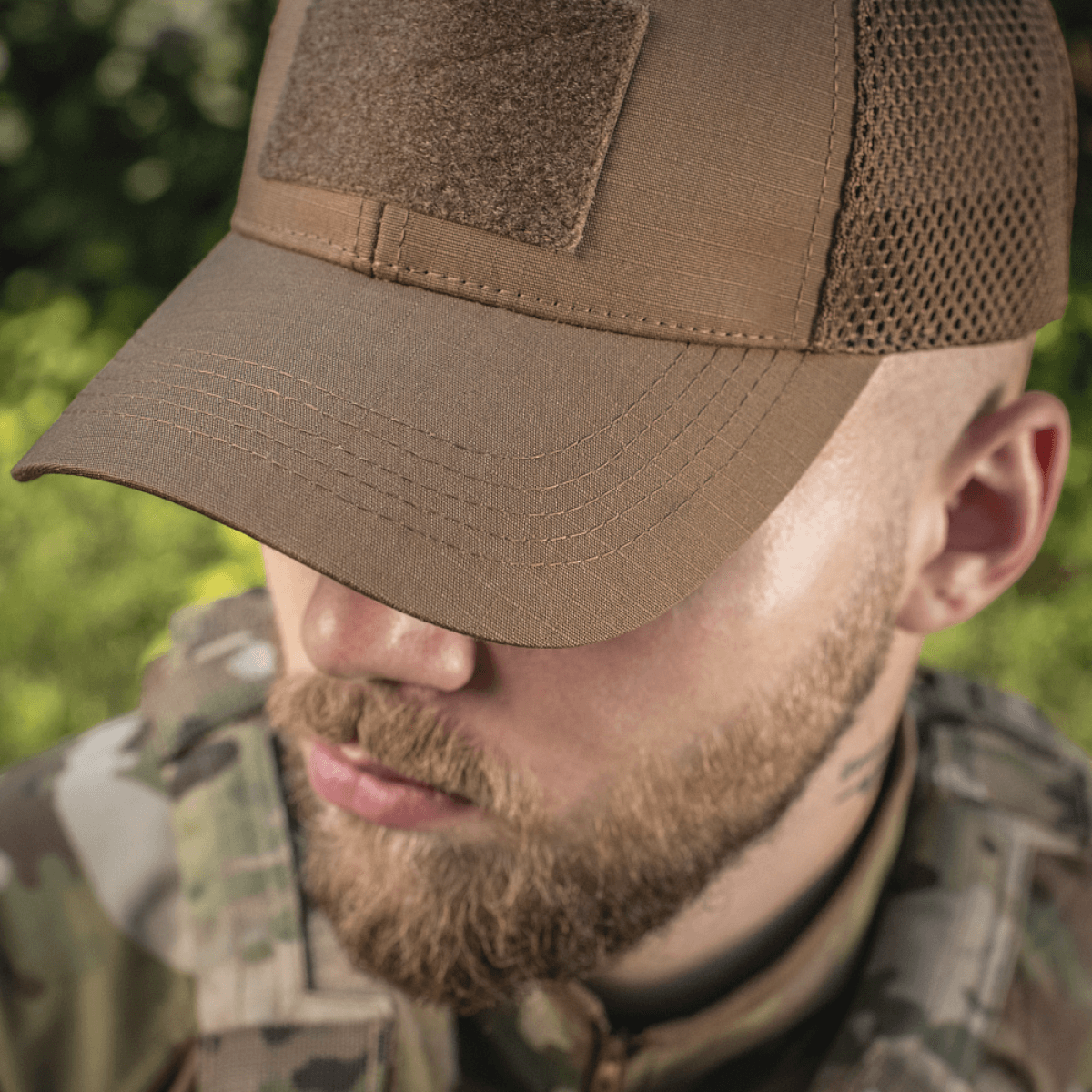 M-Tac Baseball Cap Ripstop Elite Flex ruskea ripstop ventilointiverkolla ja säädettävällä suljentalla, galleria-asento 1