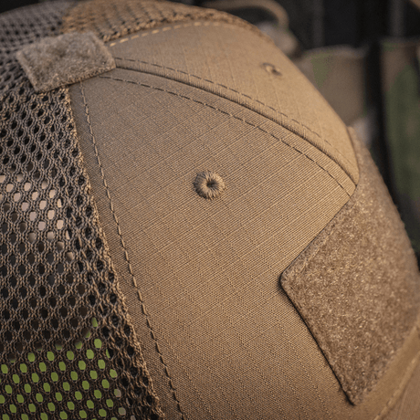 M-Tac Baseball Cap Ripstop Elite Flex ruskea ripstop mesh-ventiloinnilla ja tarrakentällä, galleria-asento 1