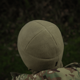 M-Tac Fleece Polartec Watch Cap beige takaa kuvattuna, valmistettu Polartec® 200 Series -fleecestä, sopii talveen ja ulkokäyttöön.