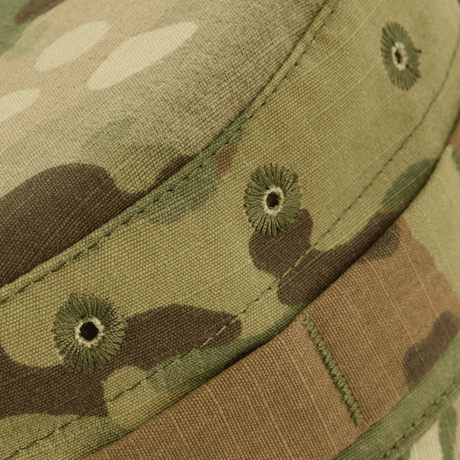 M-Tac Panama Hat Gen.II NYCO MOLLE-liitännällä ja tuuletusrei'illä kestävässä NYCO-kankaassa, 50% puuvillaa ja 50% nylonia.