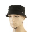 M-Tac Panamahat Gen. II Summer Flex musta, kevyt nylon/elastaani materiaali säädettävällä hihnalla, mukava ja sopiva kesäkäyttöön, galleria-asento 1