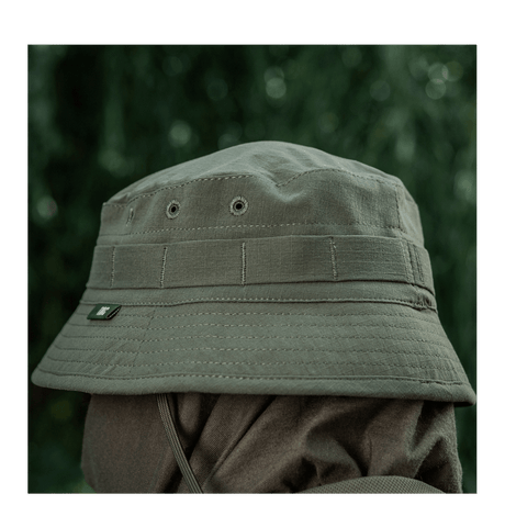 M-Tac Panamahat Gen. II Summer Flex sotilasvihreä nylon/elastaani, NIJ-sertifiointi, näytetty sivuprofiilista, galleria-asento 1.