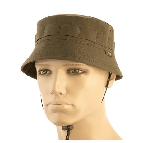 M-Tac Panamahat Gen. II Summer Flex camel nylon/elastaani, säädettävä leukaremmi ja NIJ-sertifiointi, galleria-asento 1.