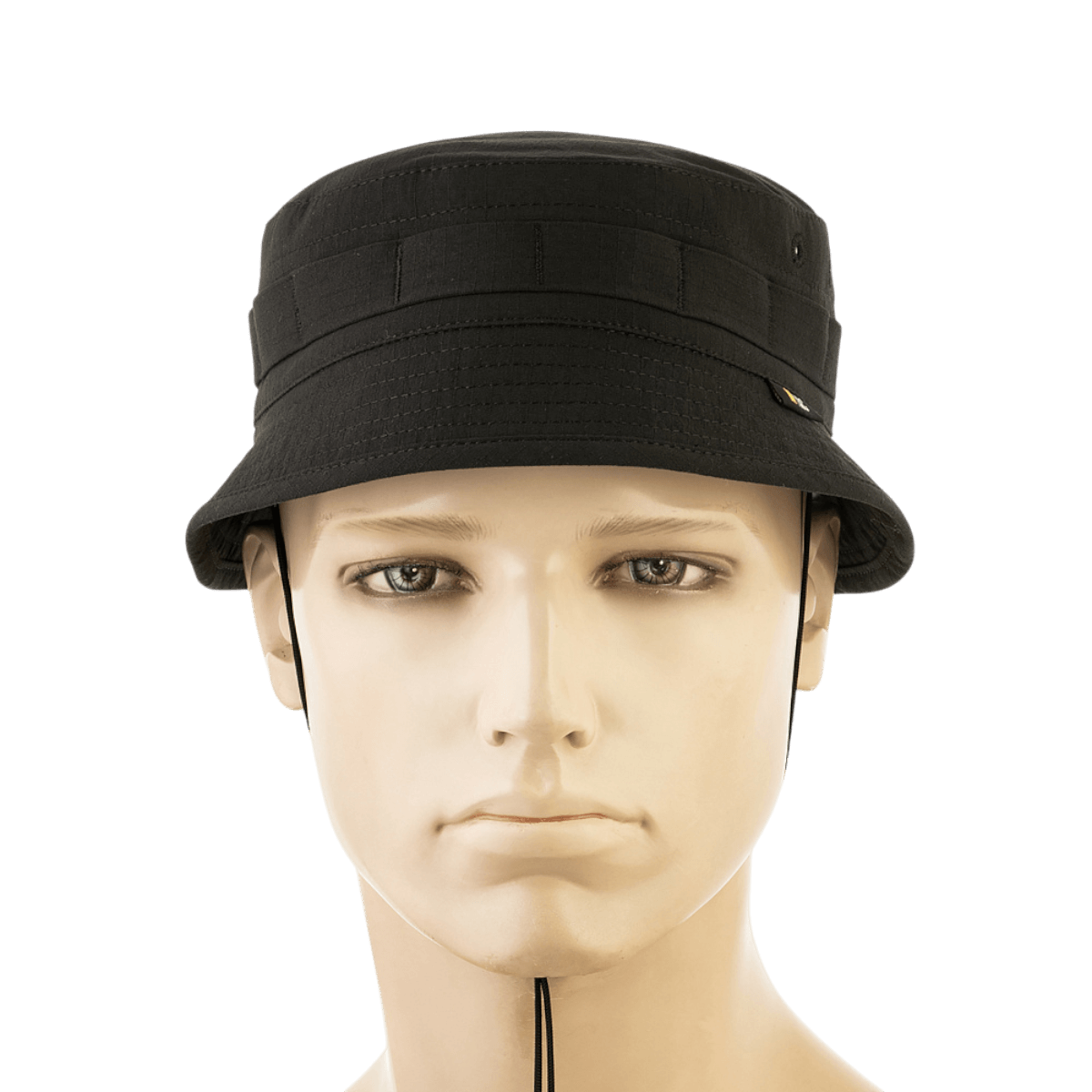 M-Tac Panamahat Gen. II Summer Flex musta kevyt nylon/elastaani, säädettävä hihna, soveltuu kesäkäyttöön, galleria-asento 1
