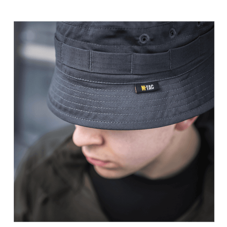 M-Tac Panamahat Gen. II Flex Rip-Stop tummanharmaasta rip-stop-materiaalista, kestävät ompeleet ja tuuletusreiät, galleria-asento 1.