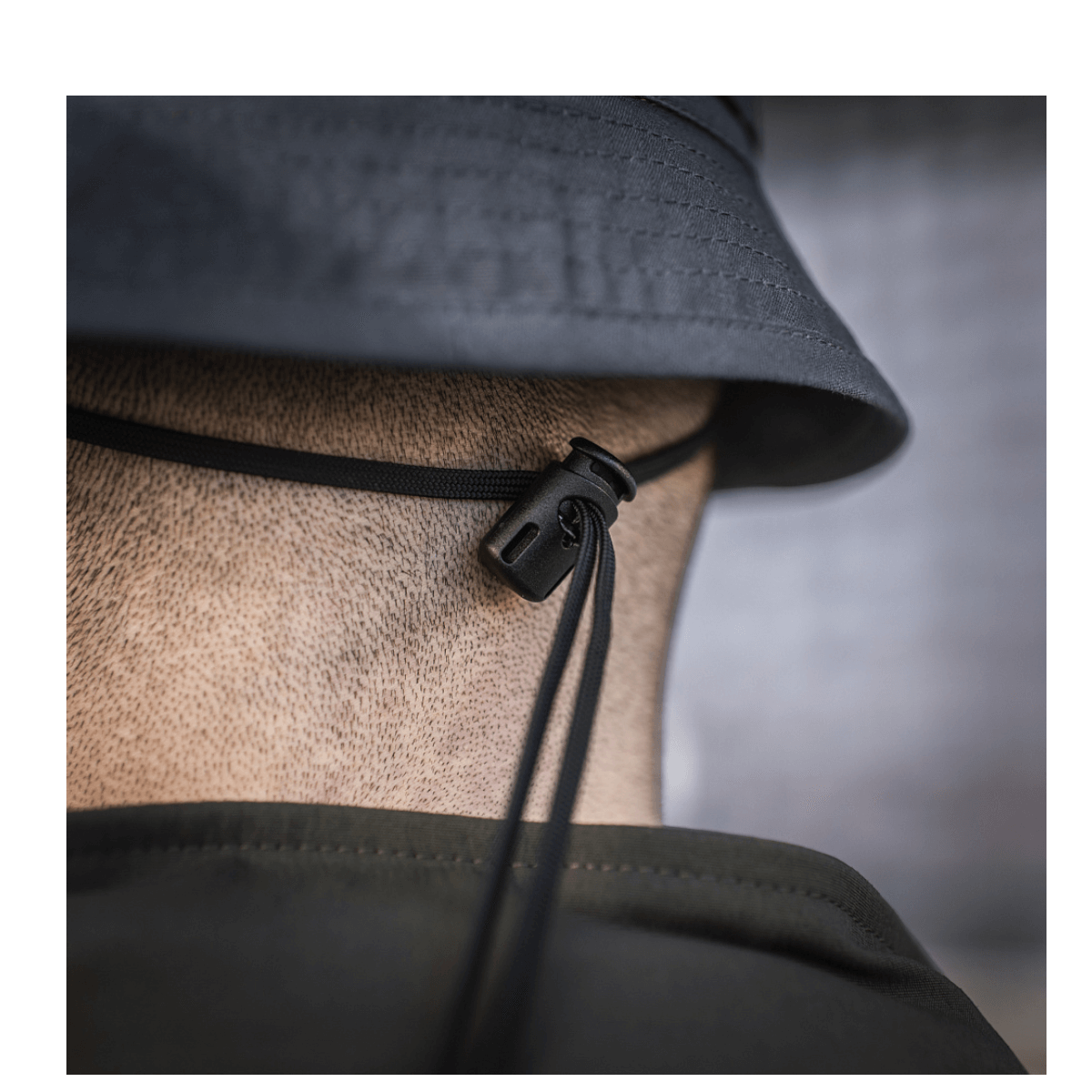 M-Tac Panamahat Gen. II Flex Rip-Stop tummasta rip-stop-kankaasta, säädettävällä narulla, galleria-asento 1.