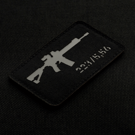 M-Tac AR-15 223/5,56 Laser Cut Patch, Velcro, taktinen moraalimerkki vaatteisiin ja varusteisiin. Kestävä Cordura 500D.