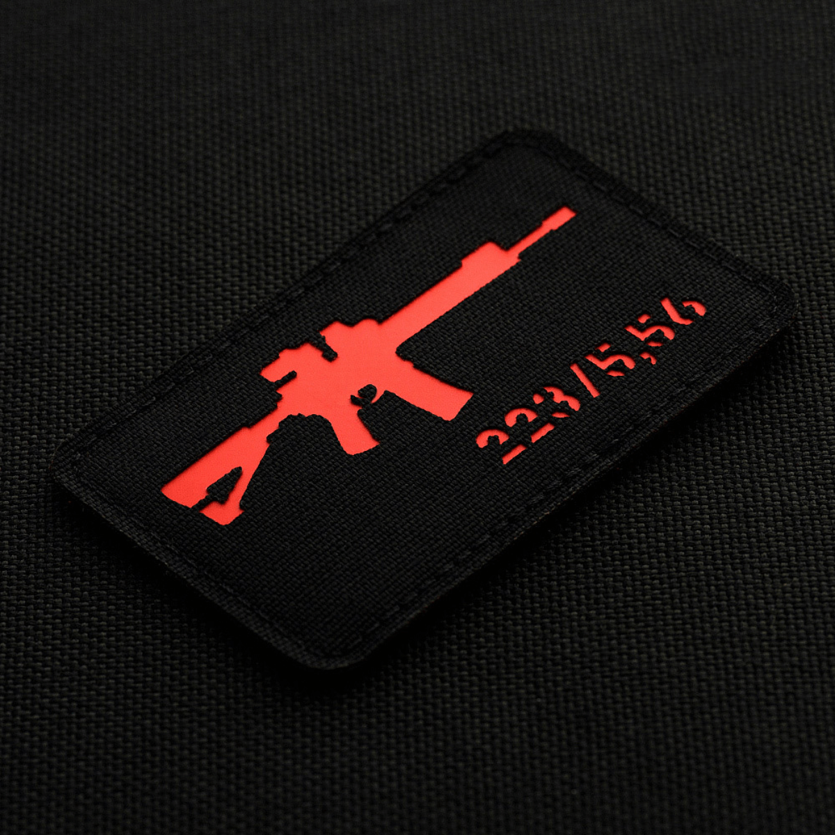 M-Tac AR-15 223/5,56 Laser Cut Patch, Velcro-kiinnitys, tehty kestävästä Cordura 500D -kankaasta, 80x50 mm, taktinen.