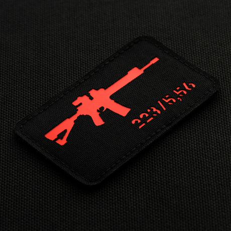 M-Tac AR-15 223/5,56 Laser Cut Patch, Velcro-kiinnitys, tehty kestävästä Cordura 500D -kankaasta, 80x50 mm, taktinen.