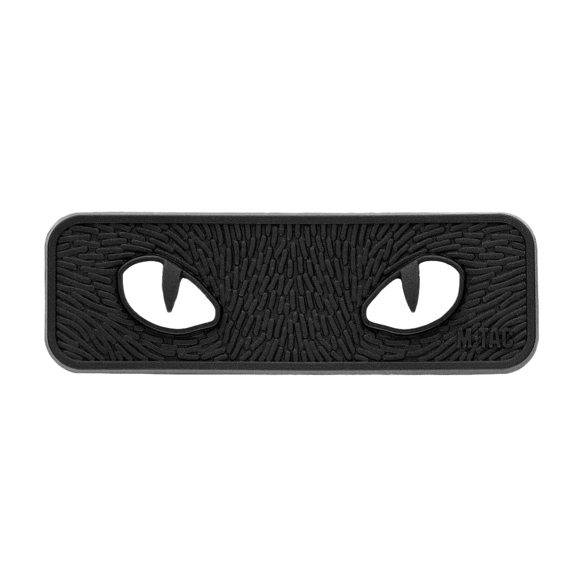 M-Tac Cat Eyes 3D PVC-patch heijastavalla designilla, Velcro-kiinnitys, 80x25mm, sopii sotilas- ja ulkoilmakäyttöön.