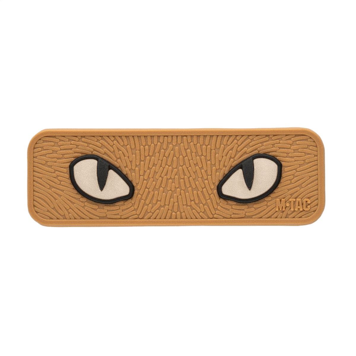 M-Tac Cat Eyes 3D PVC-patch heijastavalla 3D-designilla ja Velcro-kiinnityksellä sotilas-, airsoft- tai ulkoilmakäyttöön.