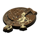 M-Tac Patch Undead Viking 3D PVC, taktinen hiha-/ommeltava merkki ruskeassa kuosis, 50 mm, sopii univormuihin ja rannekkeisiin.