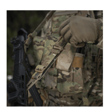 M-Tac Universal Våbenrem, multicam nylon, säädettävä pituus, vahva solki ja karabiinihaka, taktiiseen aseen käsittelyyn, galleria, positio 1
