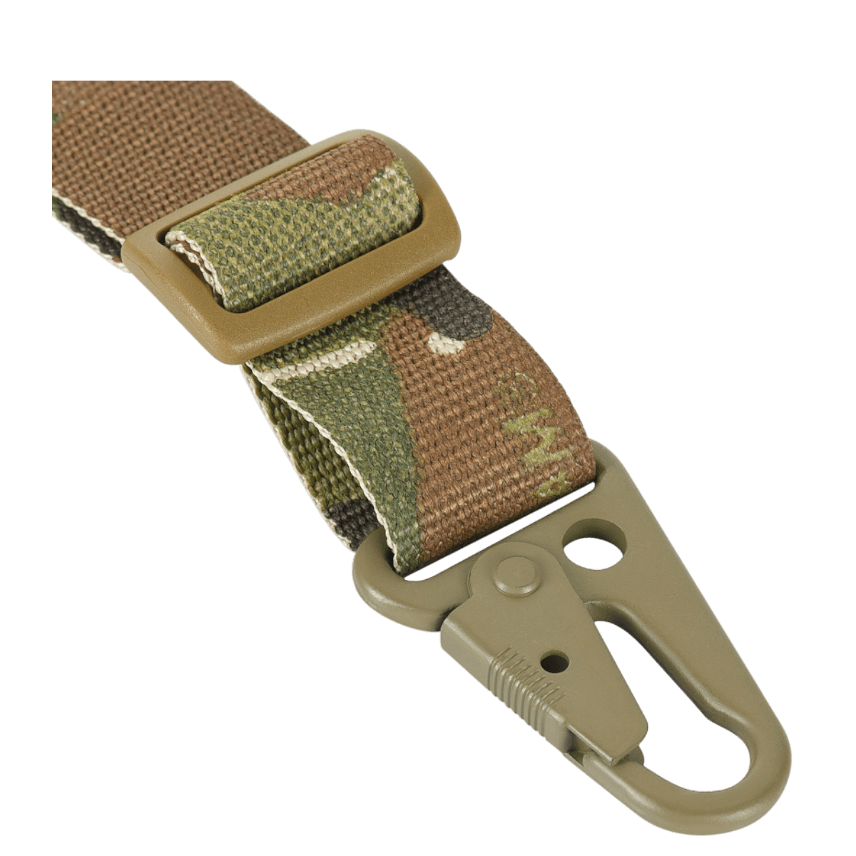 M-Tac Universal Våbenrem, multicam nylon, karabiinihaka ja säädettävä pituus, mukava ja ammattimainen aseen käsittely, galleria, positio 1