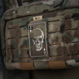 M-Tac Patch Face of War (Broderi) kirjailtu kallo Cordura 500D:hen, kiinnitetty maastovarusteisiin Velcrolla.