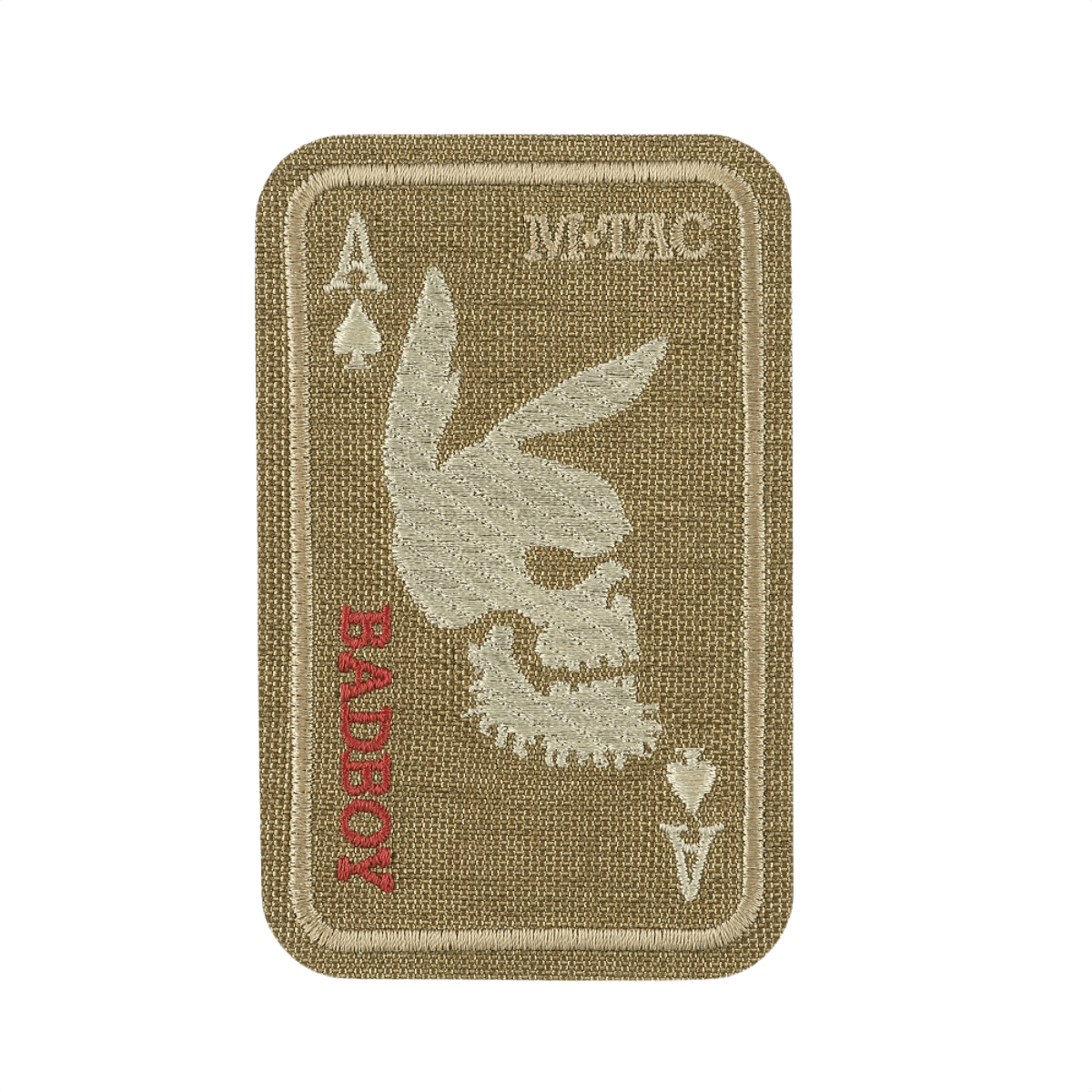 M-Tac Patch Bad Boy (Broderi) ace of spades -motiivilla ja jäniksen kallolla, kirjailtu Cordura 500D:hen, kiinnitys Velcro.